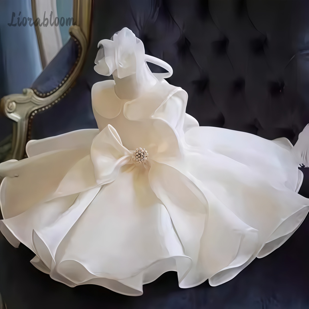 Women'S Formal Wear For A Wedding - White Pearl Embellished Dress Wedding Flower