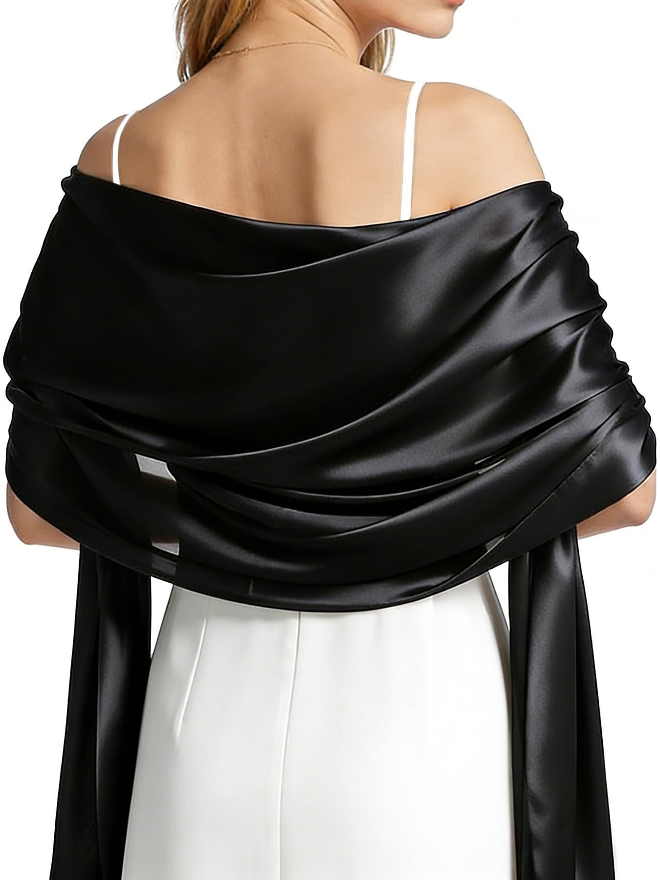 Female Formal Wear - Women Satin Shawl Wrap for Evening