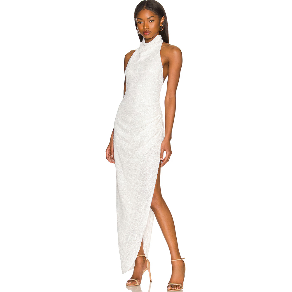 Women'S Formal Wear Wedding Guest - Evening Dresses Halter Neckline Gown in