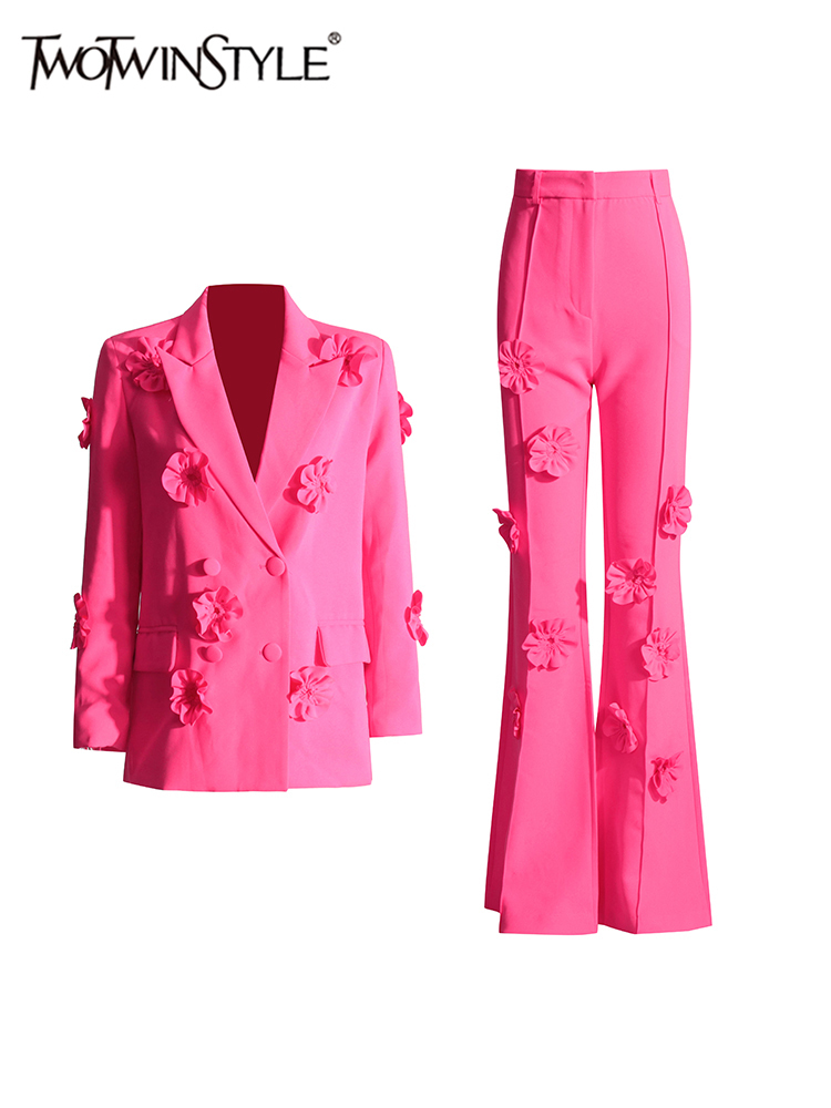Female Formal Wear - TWOTWINSTYLE Spliced Appliques Elegant Set For