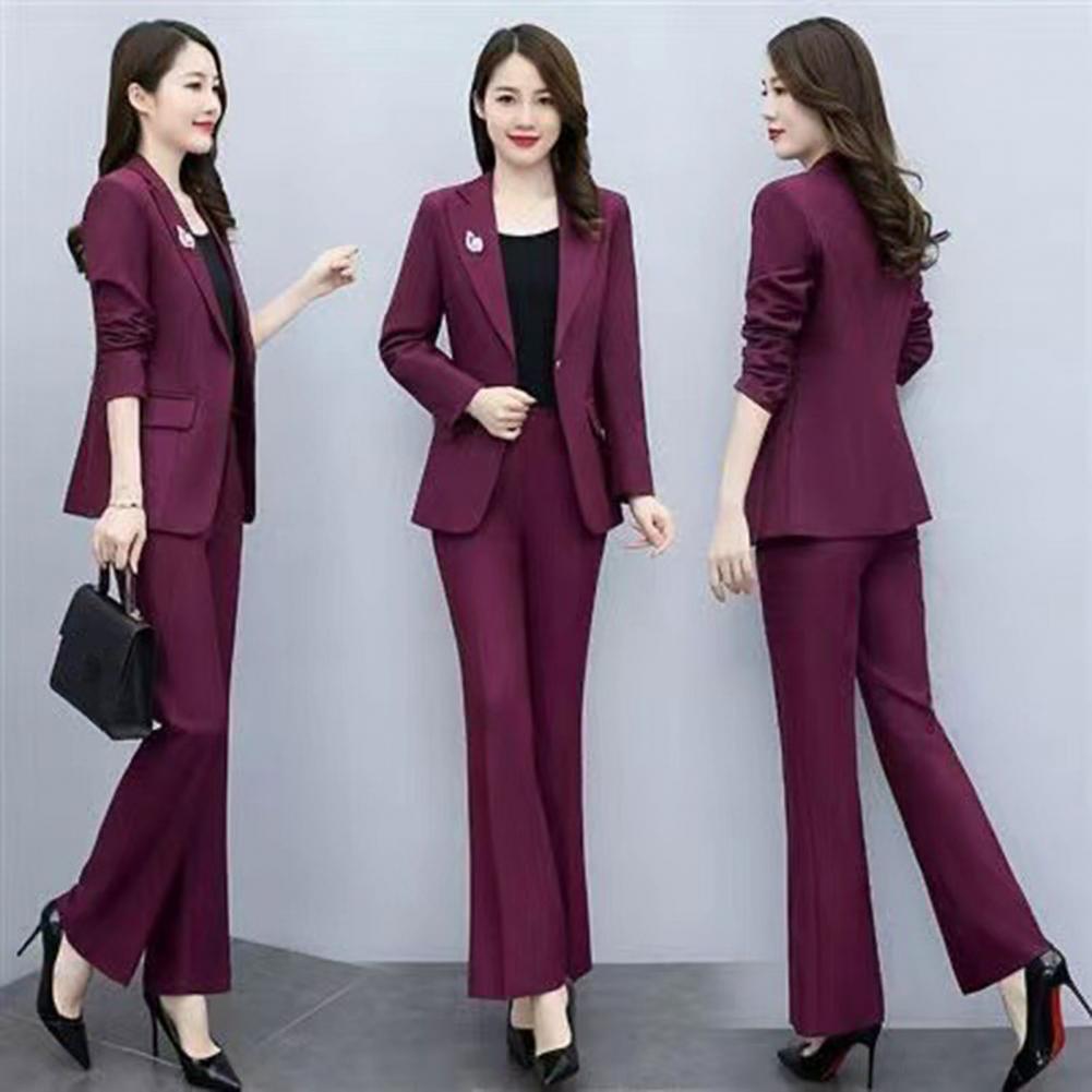Women'S Formal Wear Jackets - 2 Pcs/Set Lady Formal Coat Pants