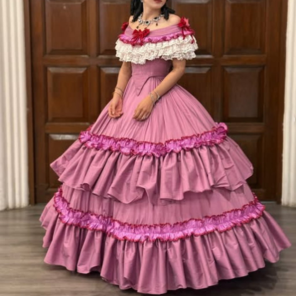Victorian Women'S Formal Wear - Historical Victorian Civil War Princess Pink
