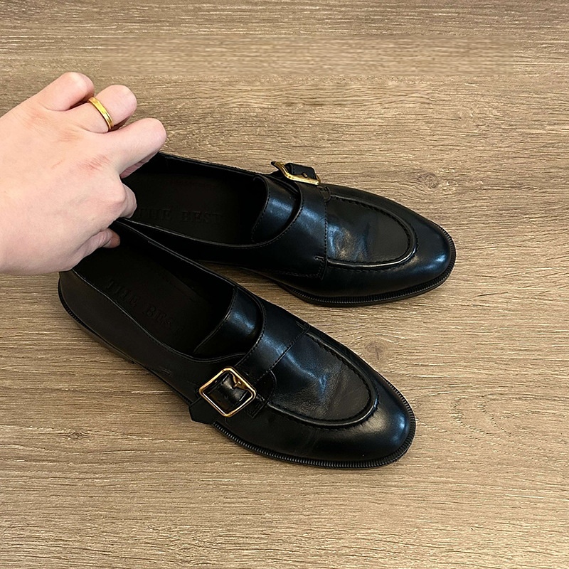 Women's Black Shoes Monk Strap - Vintage Women'S Formal Wear ulasan dan harga