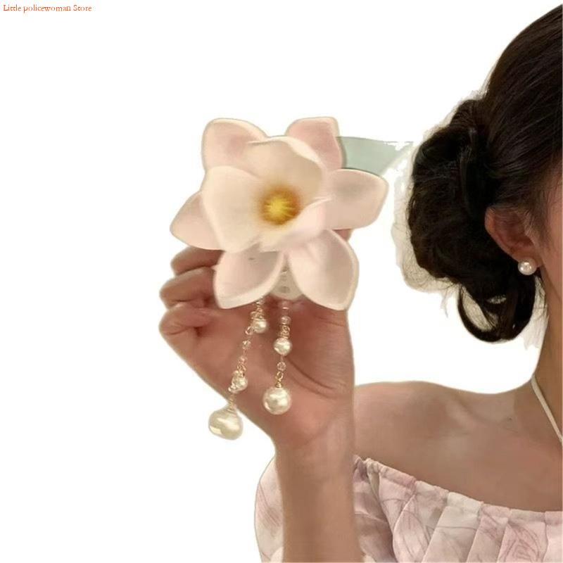 F92D Magnolia Hair Clip Resin  - Formal Wear Hairstyles For Women ulasan dan harga