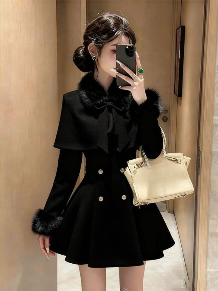 French Elegant Vintage Woolen  - Vintage Women'S Formal Wear ulasan dan harga