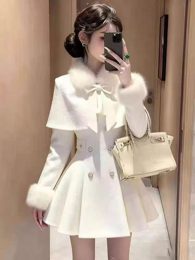 French Elegant Vintage Woolen  - Vintage Women'S Formal Wear ulasan dan harga