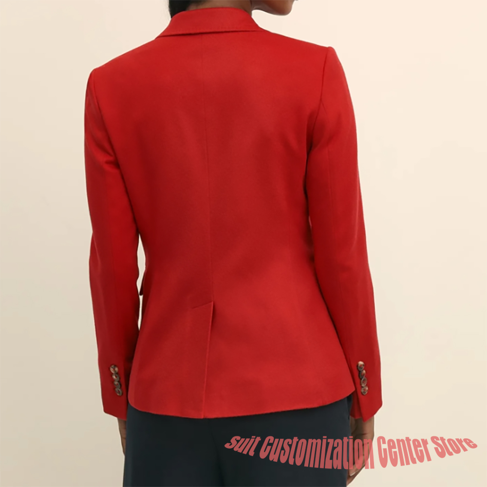Women's Navy Woolen Clothes Si - Women'S Formal Wear Jackets ulasan dan harga