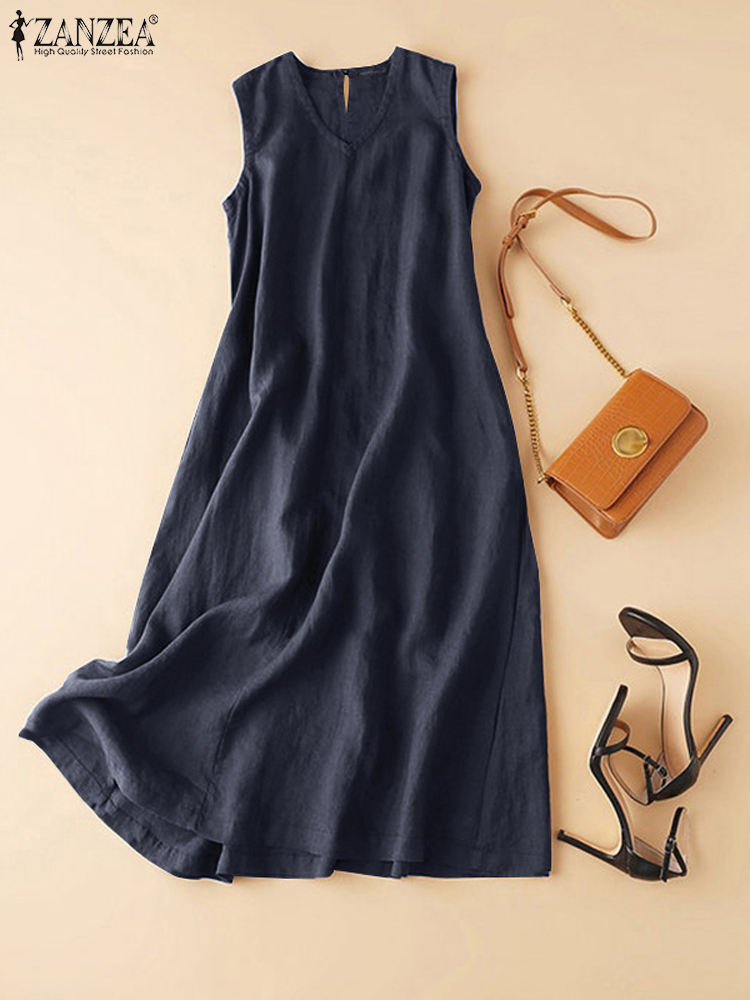 ZANZEA Plus Size Cotton Sleeve - Vintage Women'S Formal Wear ulasan dan harga