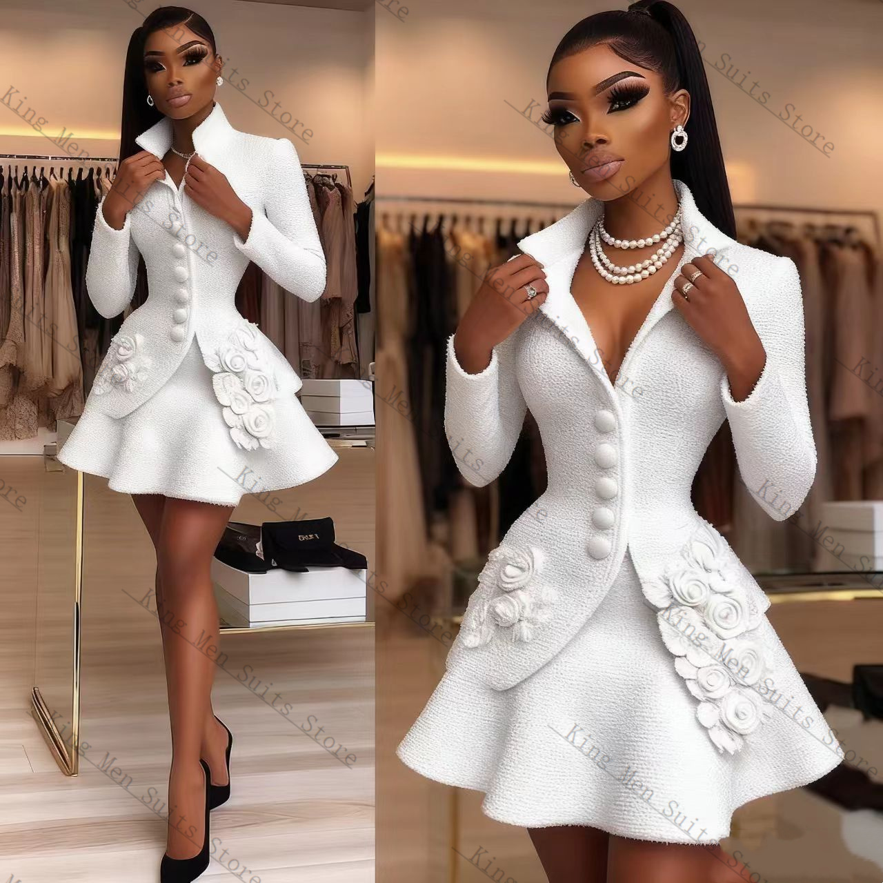Luxury White Women Suit Set 2  - Women'S Formal Wear For A Wedding ulasan dan harga