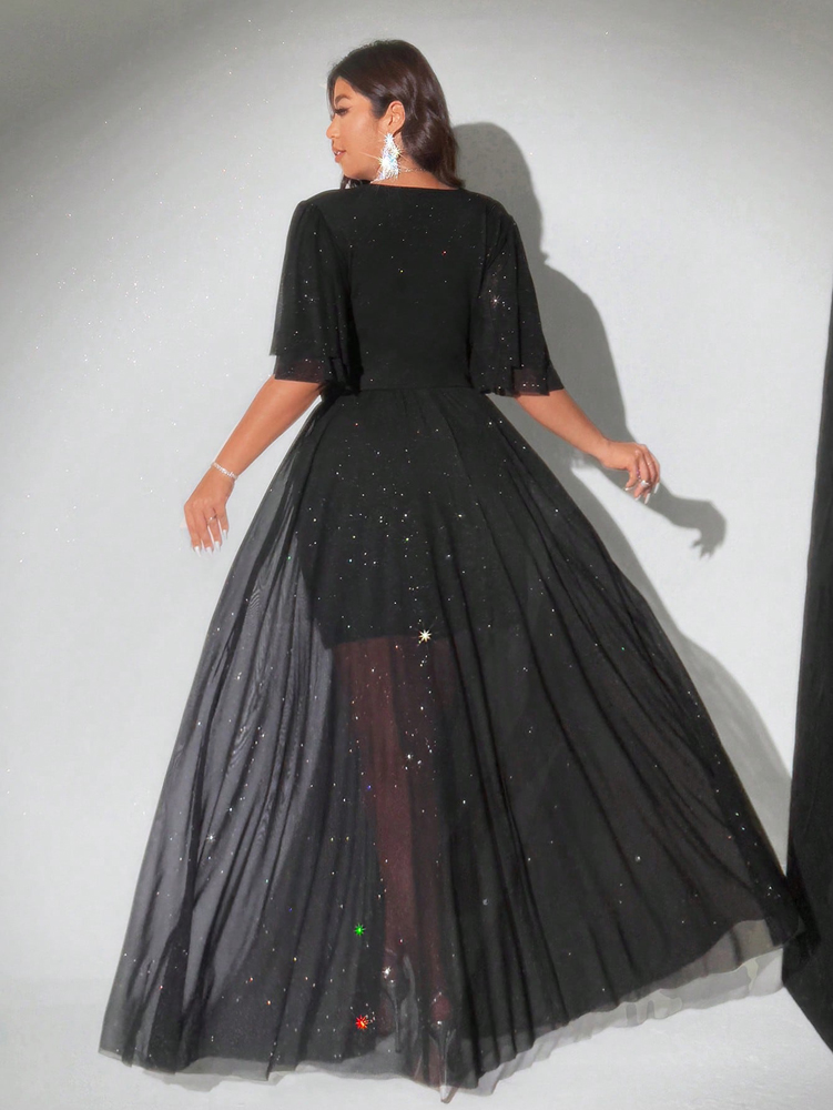 Plus Size Sparkly Tulle Party  - Female Formal Wear ulasan dan harga