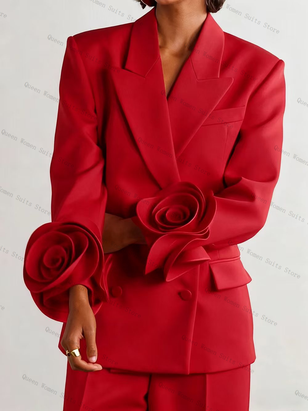 Luxury Red Women Suit Set 2 Pc - Women'S Formal Wear Wedding Guest ulasan dan harga