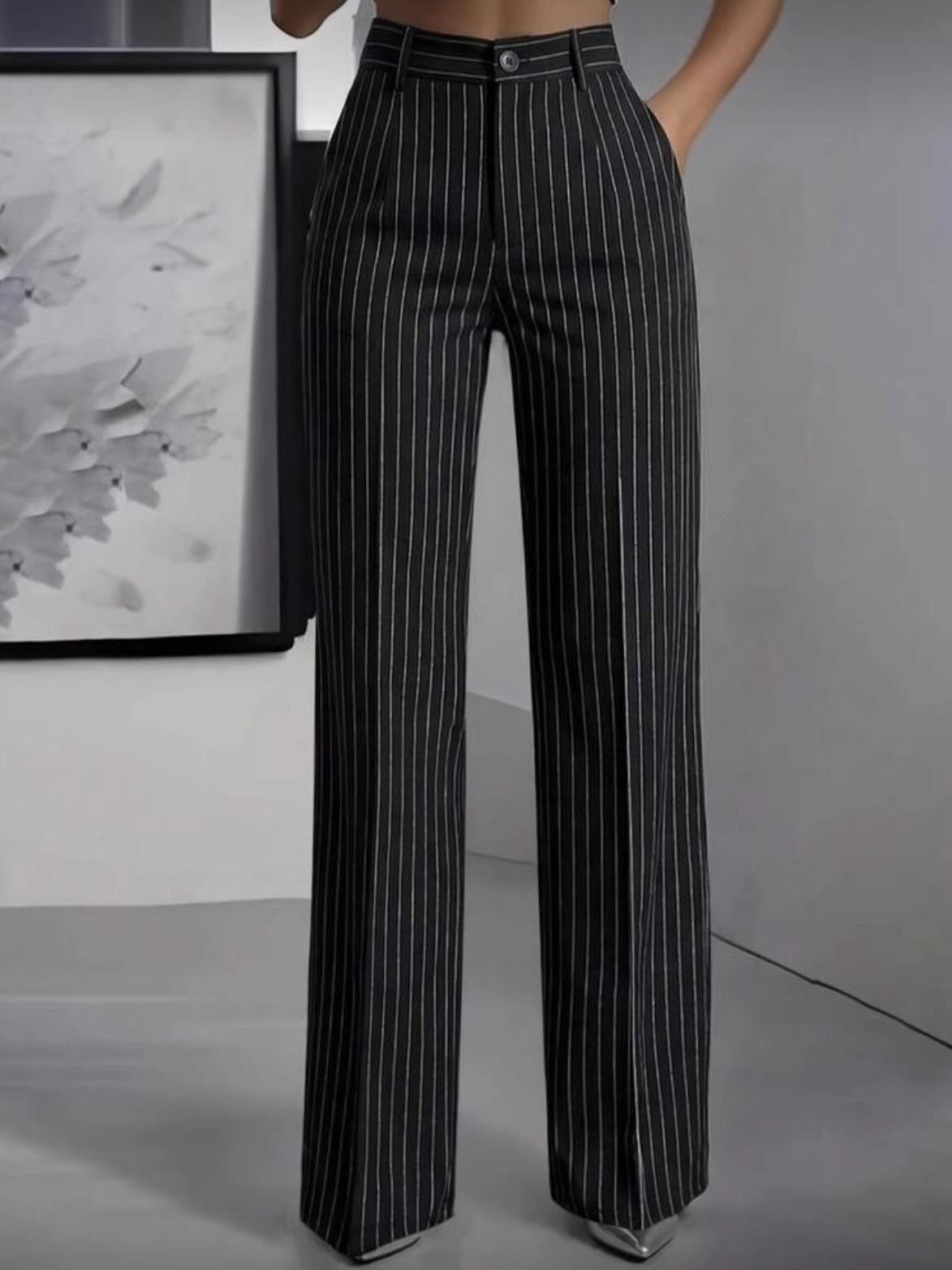 Elegant High Waist Straight Le - Female Formal Wear ulasan dan harga