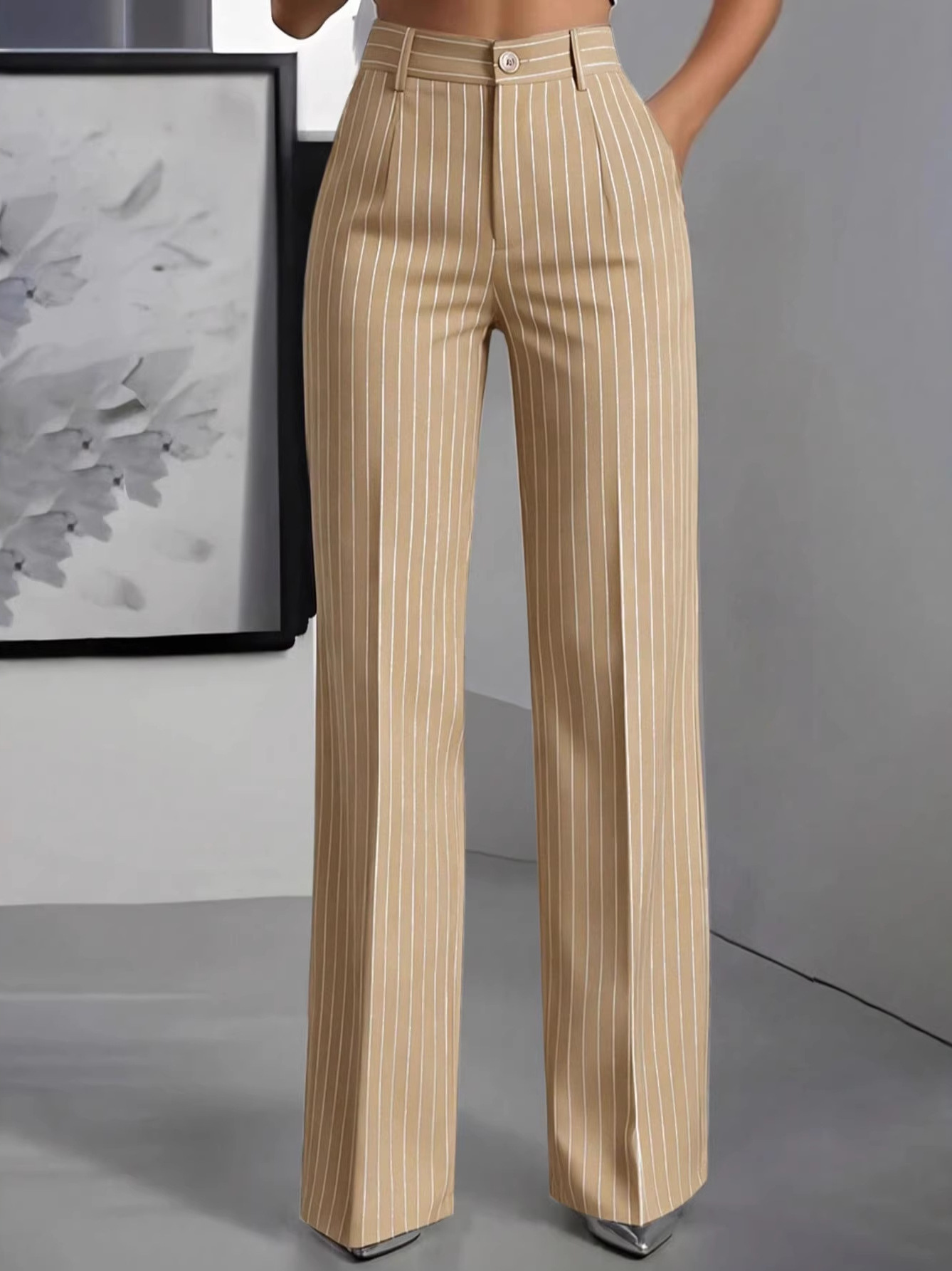 Elegant High Waist Straight Le - Female Formal Wear ulasan dan harga