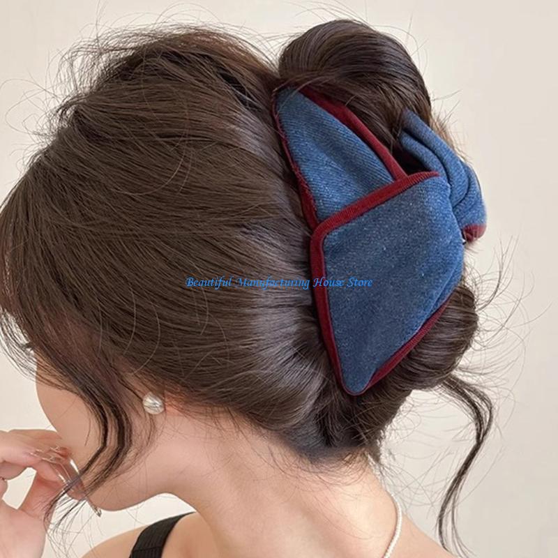 E56A Large Fabric Bowknot Hair - Formal Wear Hairstyles For Women ulasan dan harga