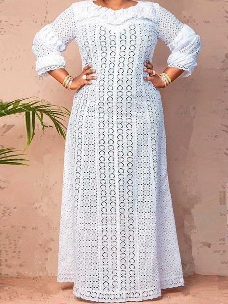 Womens White Lace Spring Dress - Vintage Women'S Formal Wear ulasan dan harga