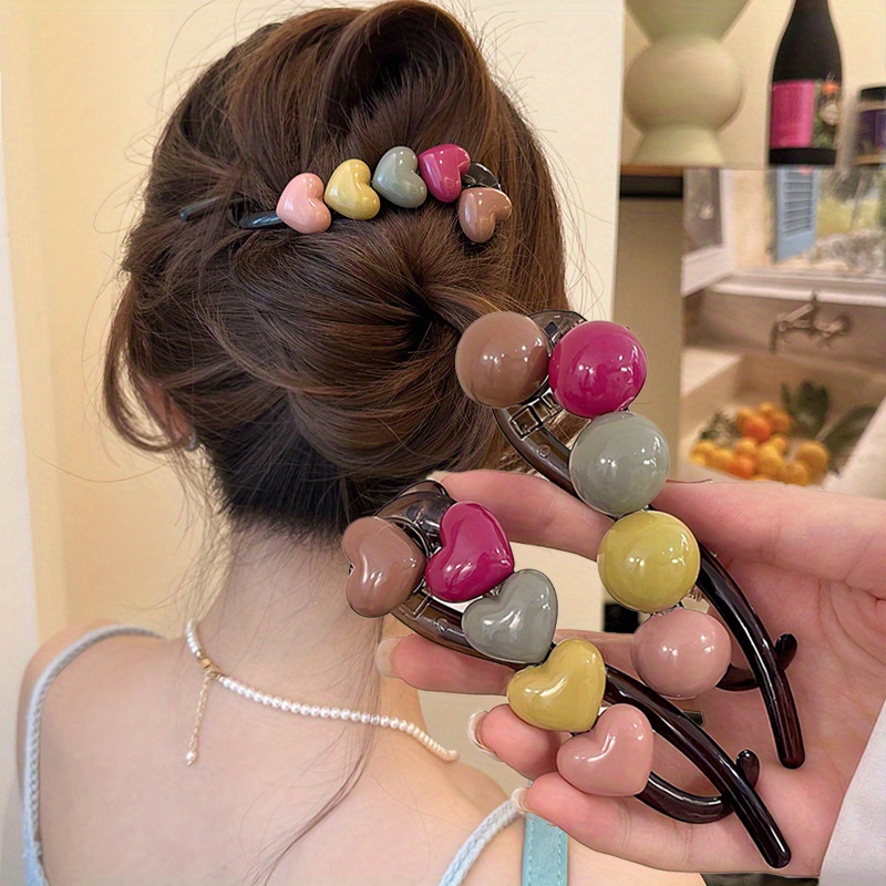 1pc Elegant Heart Twist Hair C - Formal Wear Hairstyles For Women ulasan dan harga