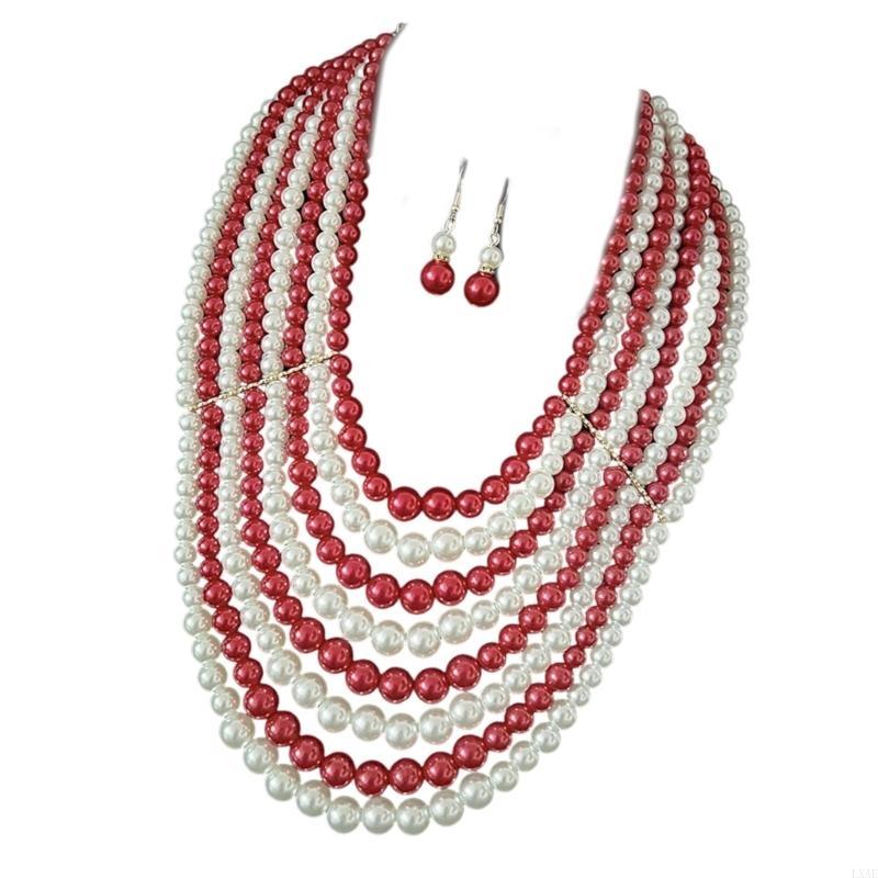  Elegant Layering Faux Pearls  - Formal Wear Jewelry For Women ulasan dan harga