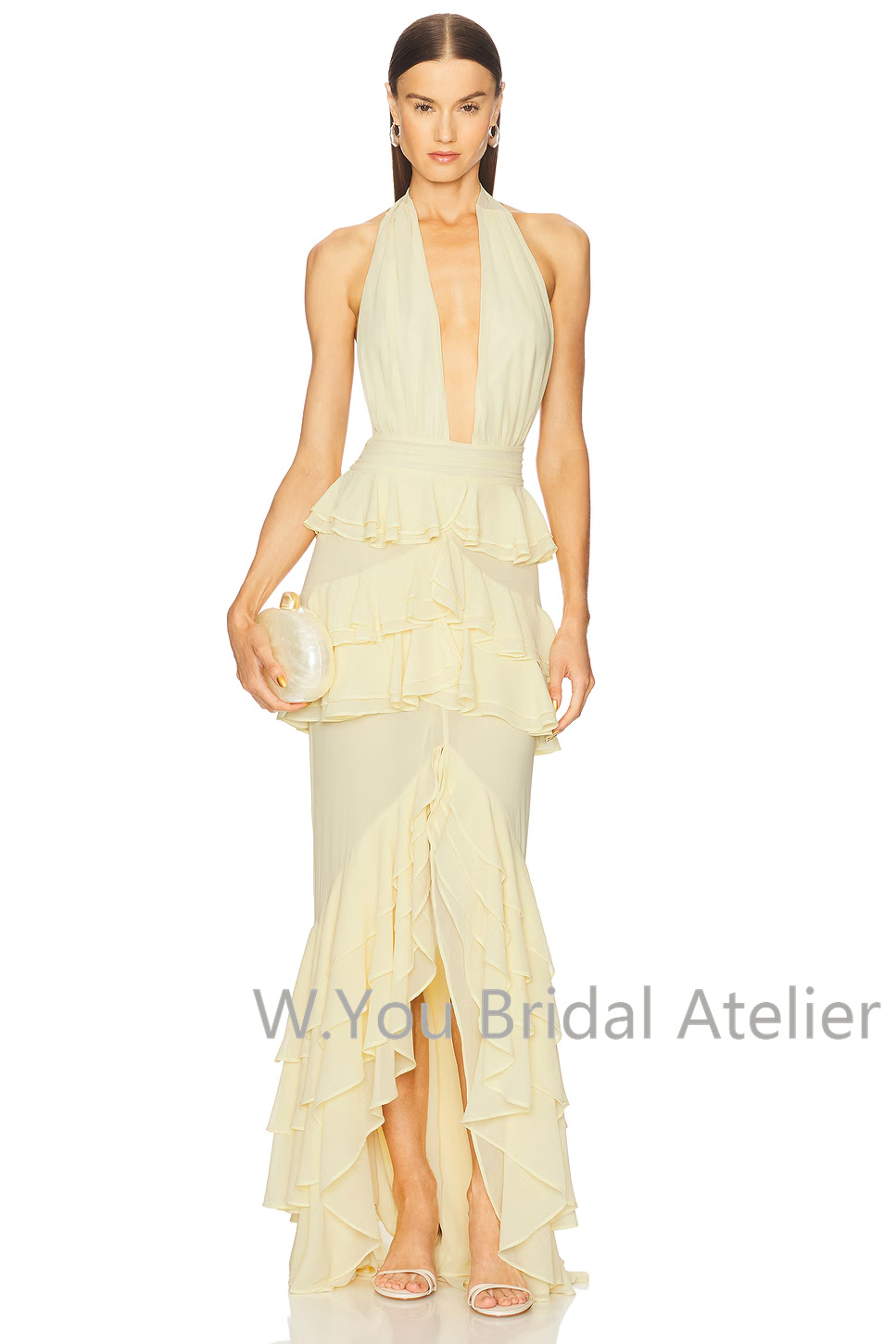 Evening Dresses Deep V Neck Ha - Women'S Formal Wear Wedding Guest ulasan dan harga
