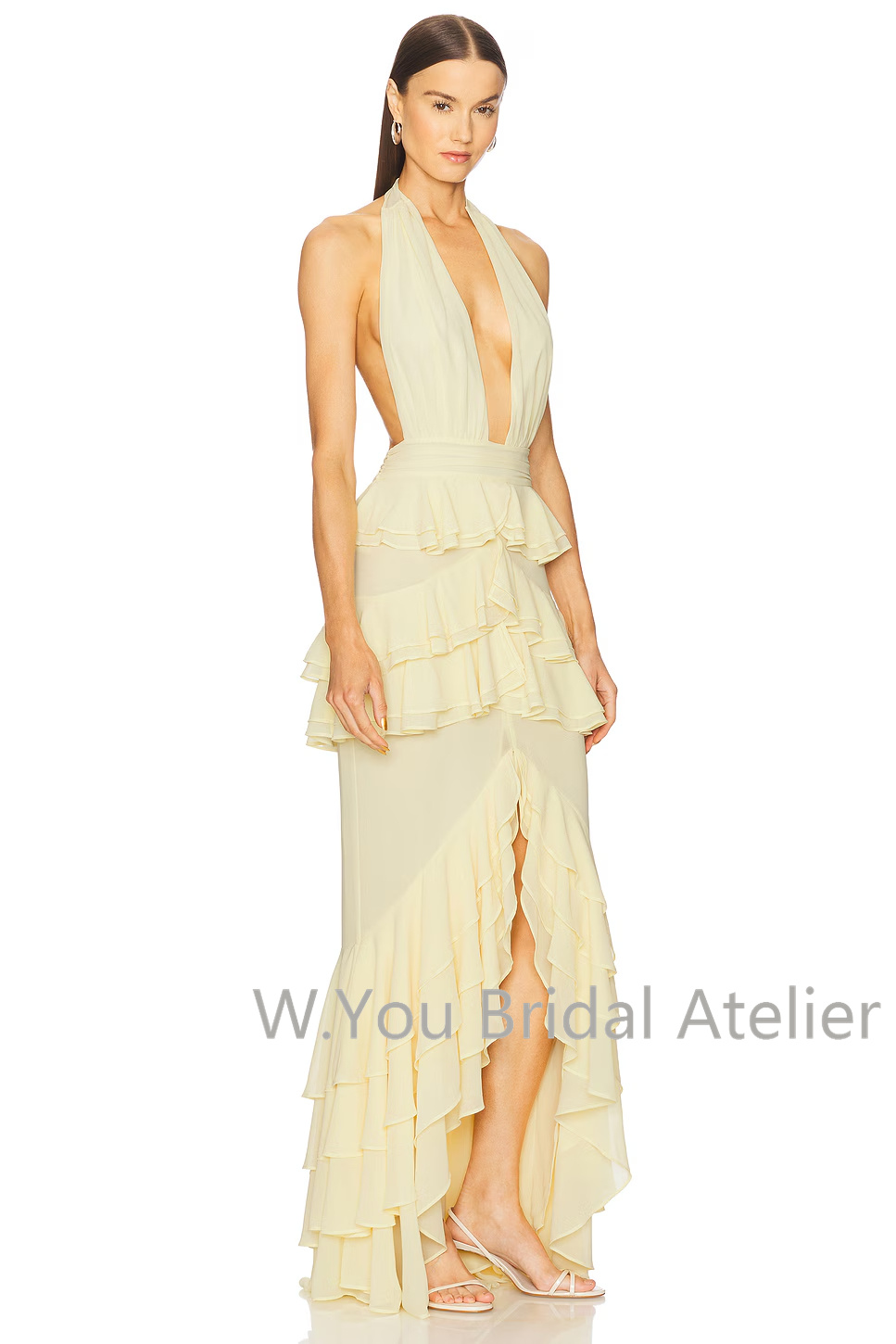 Evening Dresses Deep V Neck Ha - Women'S Formal Wear Wedding Guest ulasan dan harga