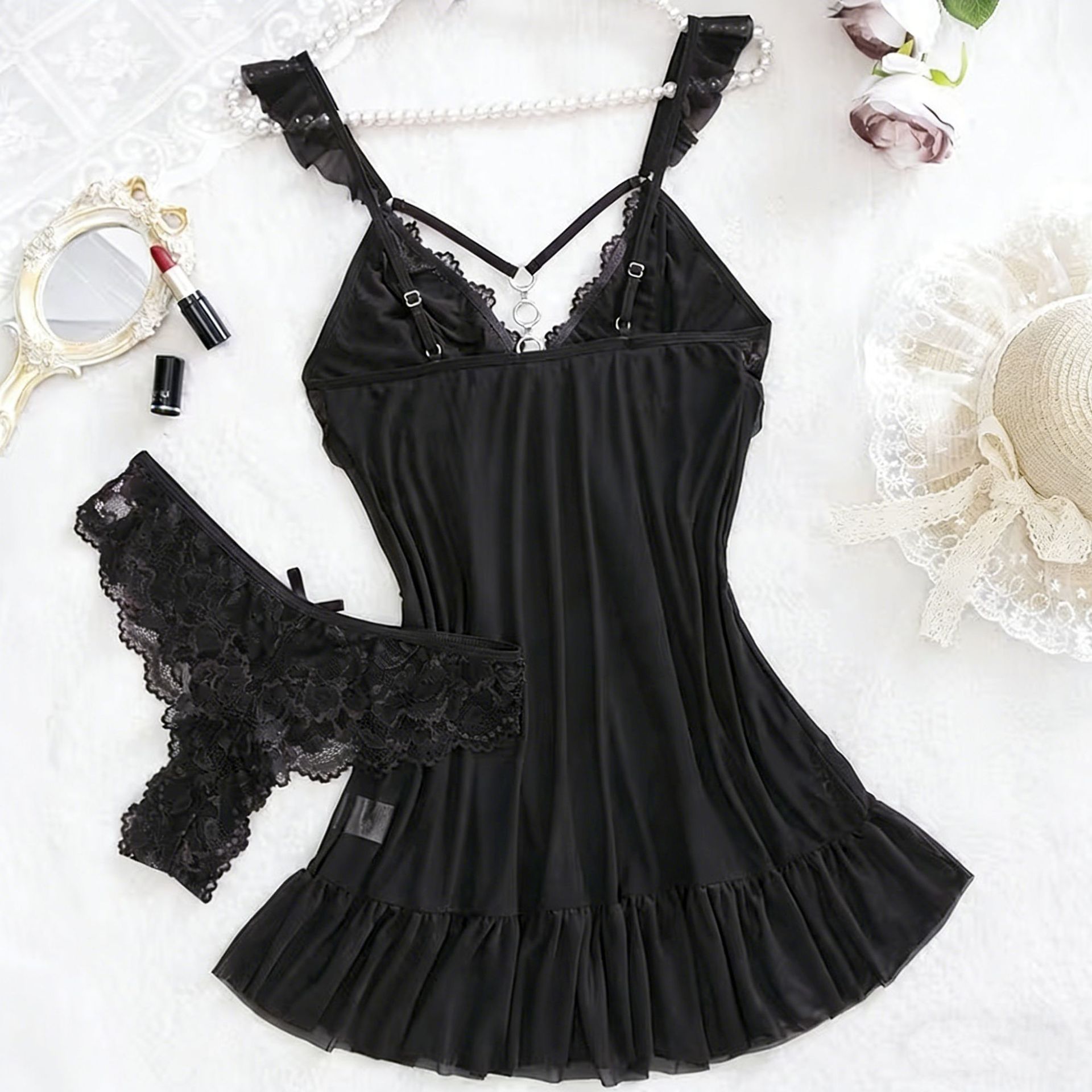 2026 New Red Sexy Lingerie Set - Women'S Formal Wear Wedding ulasan dan harga