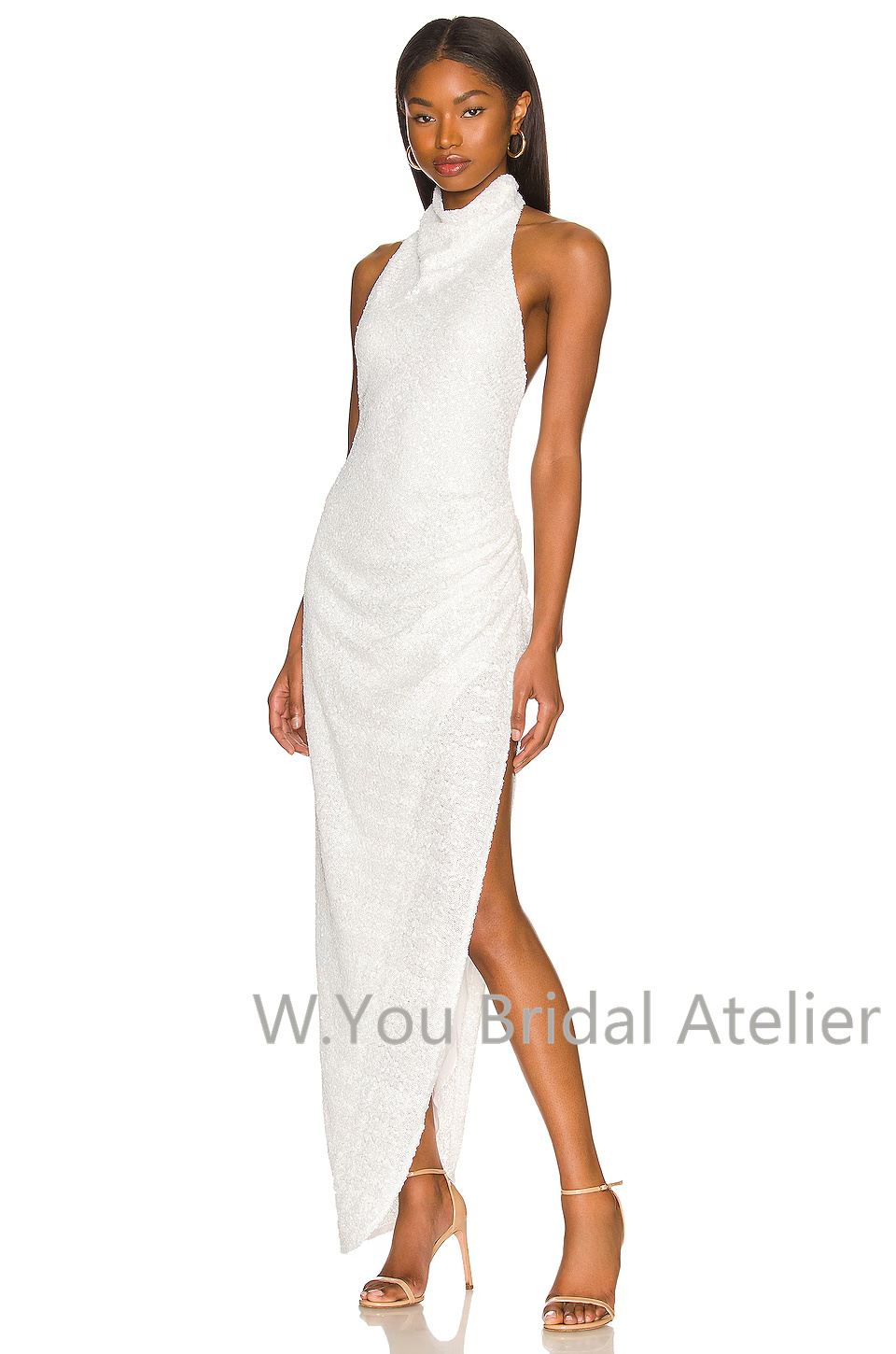 Evening Dresses Halter Necklin - Women'S Formal Wear Wedding Guest ulasan dan harga