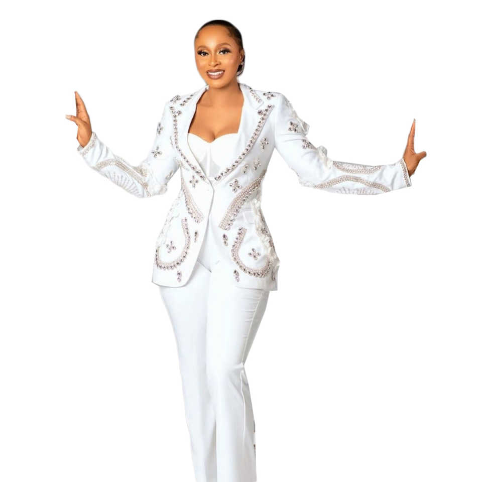 Luxury Women Pants Suits 2 Pcs - Women'S Formal Wear Wedding Guest ulasan dan harga