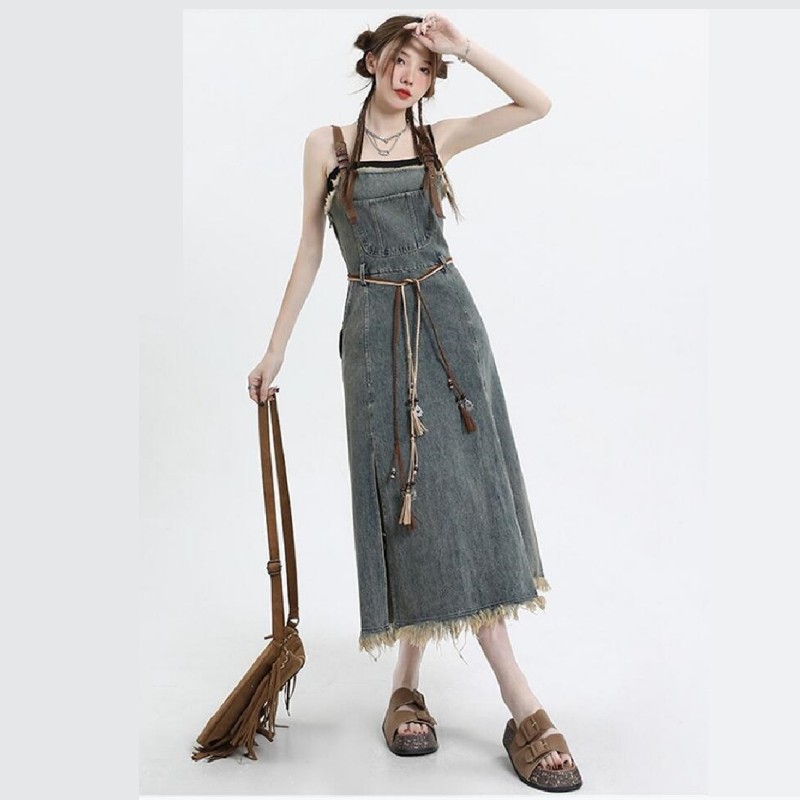 2026 Spring New Vintage Denim  - Vintage Women'S Formal Wear ulasan dan harga