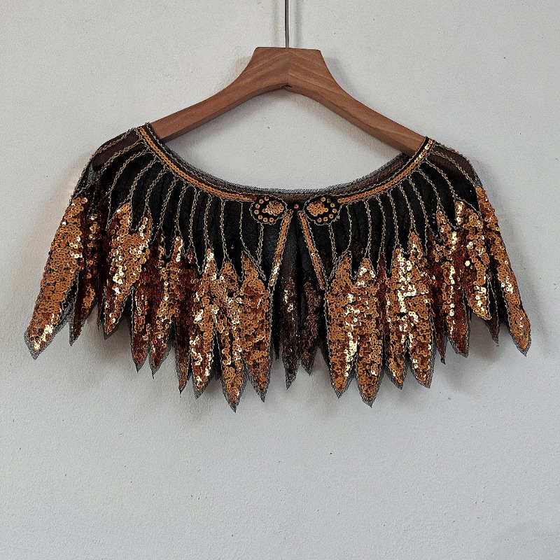 Ladies Sequins Leaf Lace Flapp - Vintage Women'S Formal Wear ulasan dan harga
