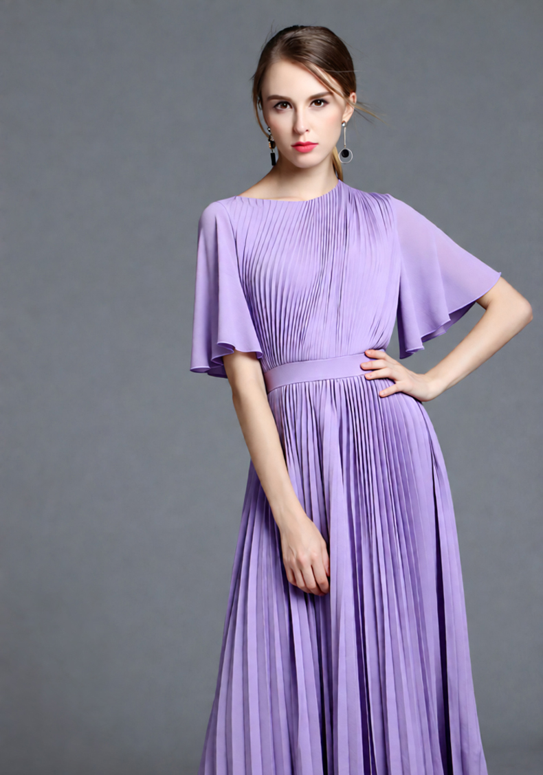 Women's Lilac Cape Sleeve Plea - Women'S Formal Wear Wedding Guest ulasan dan harga