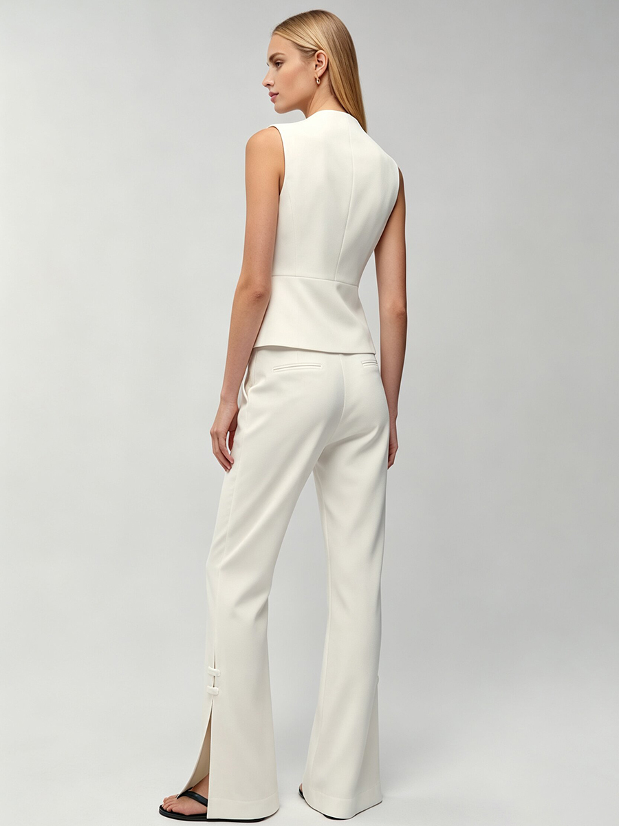 LIMO Women White Chinese Frog  - Female Formal Wear ulasan dan harga