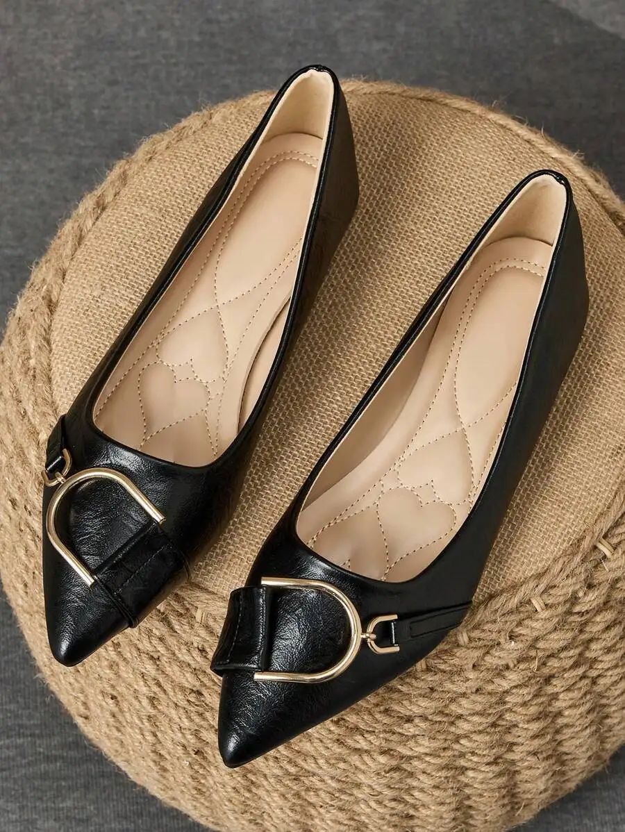 Elegant Women’s Black Pointed  - Women Formal Office Wear Shoes ulasan dan harga