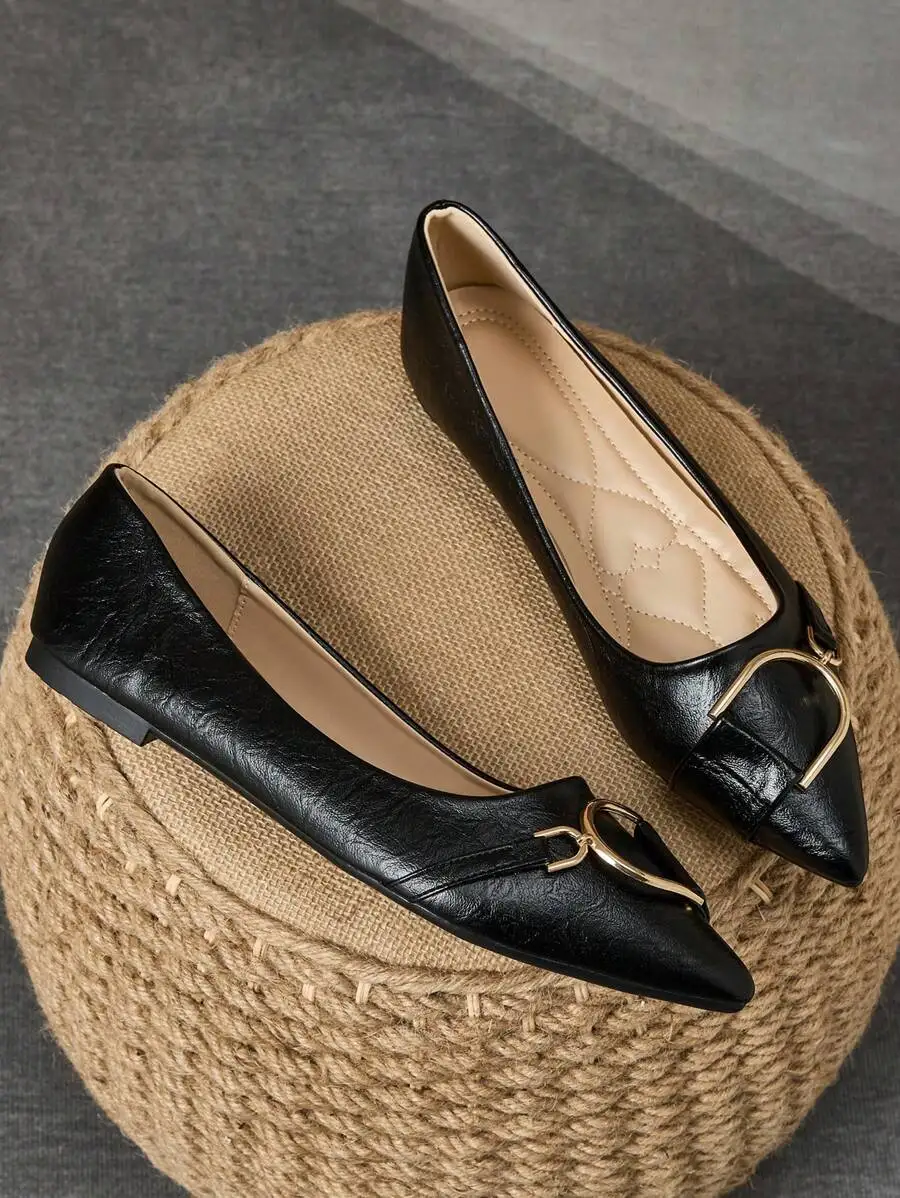 Elegant Women’s Black Pointed  - Women Formal Office Wear Shoes ulasan dan harga