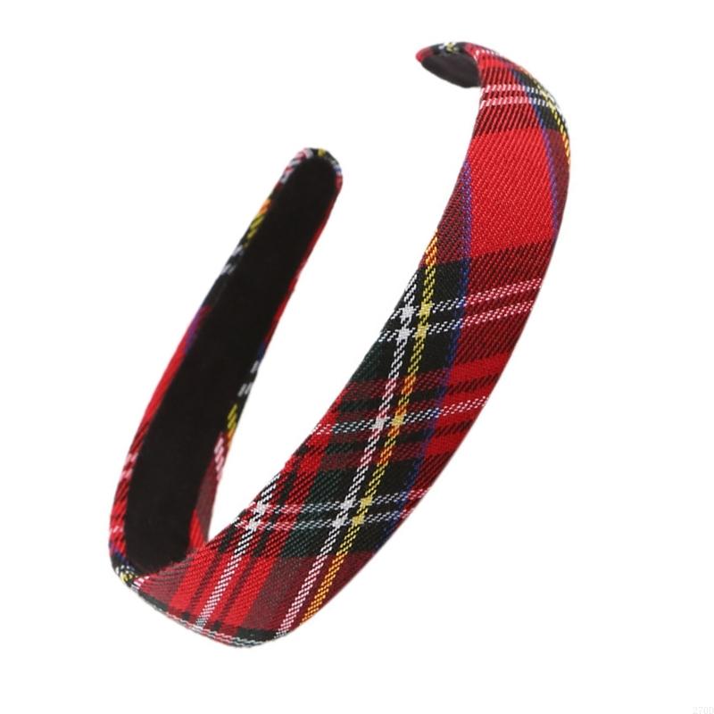 Checkered Hairhoop Fabric Wide - Formal Wear Hairstyles For Women ulasan dan harga