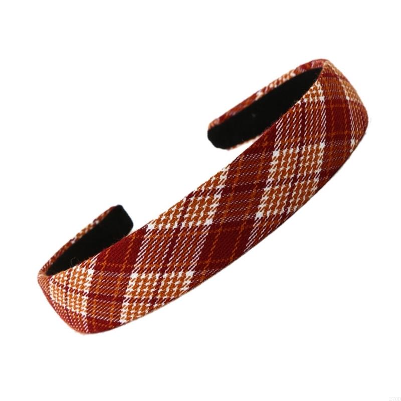 Checkered Hairhoop Fabric Wide - Formal Wear Hairstyles For Women ulasan dan harga